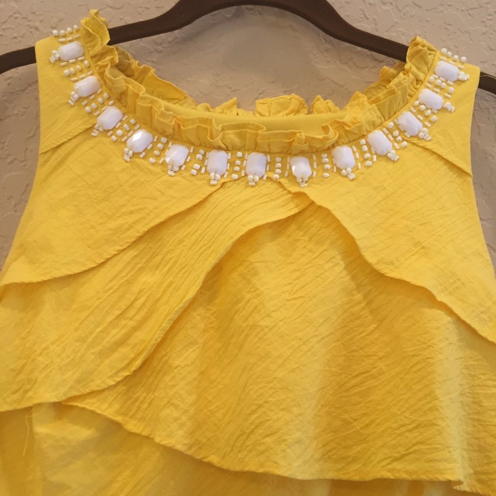 SL Fashions Sleeveless Tiered Beaded Dress Size 14